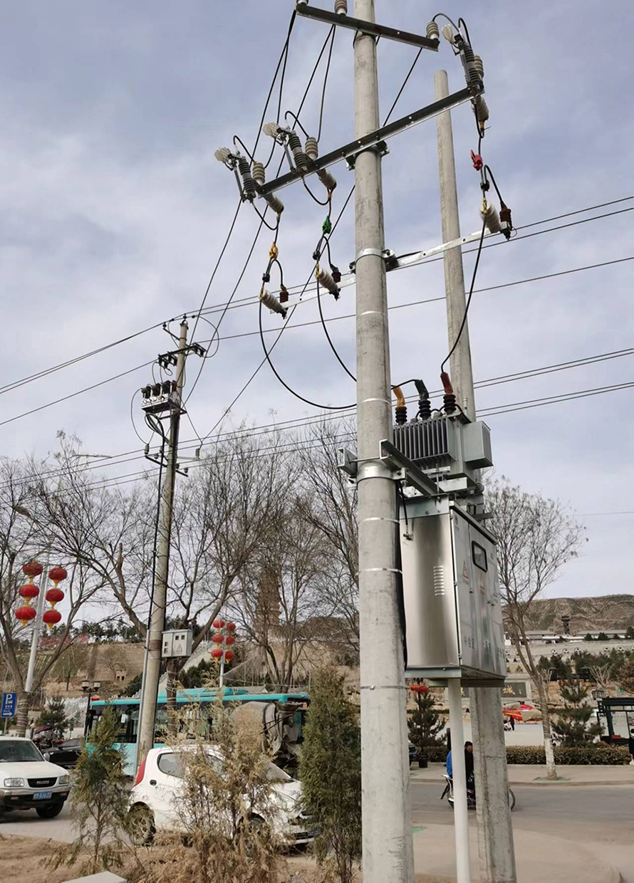 甘肃环县古城旅游区配电工程JP柜、费控计量、变压器设备安装